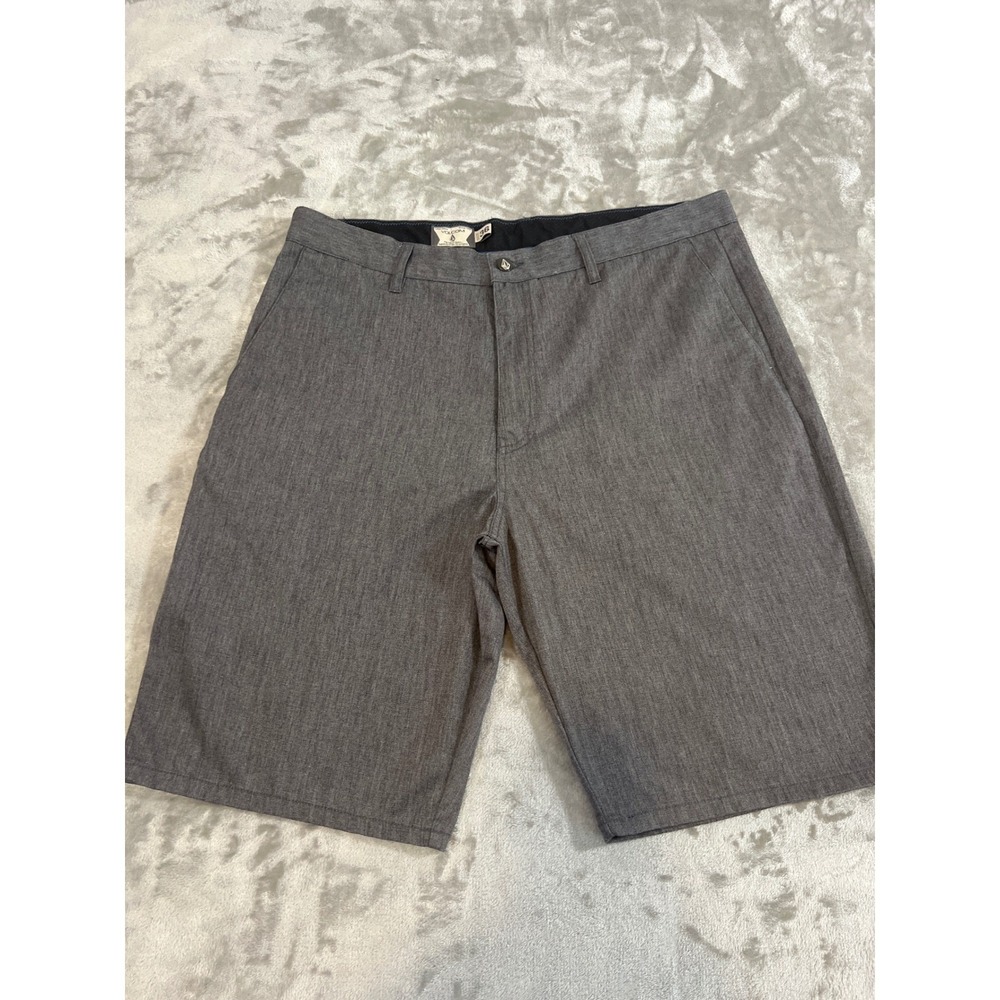 Volcom Frickin Modern Chino Shorts Mens 36 Gray‎ Heathered  Skate Casual
